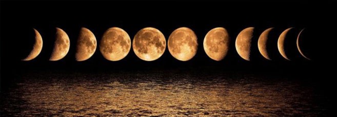 фазы луны Растущая и убывающая луна